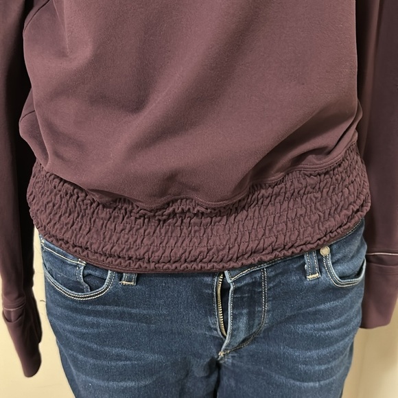 Lululemon Lead The Pack Hoodie Rulu Black Cherry Purple Running Stretch Sz 4 - Picture 4 of 13